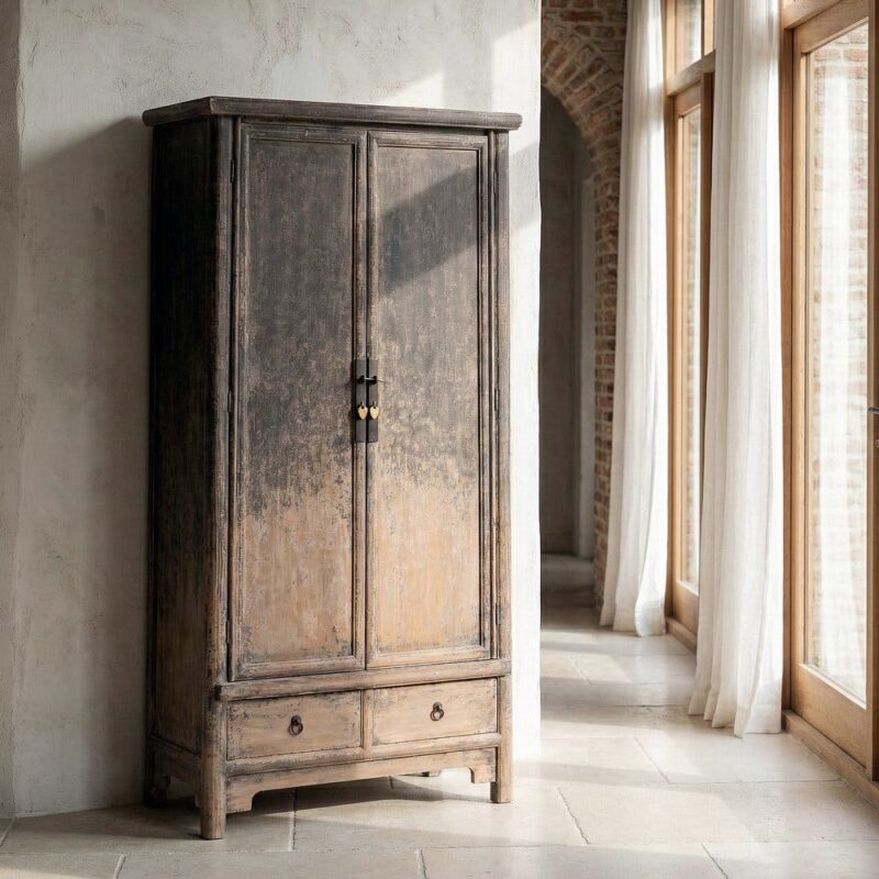 Armoire Bois De Pin Recyclé Ixia 190cm