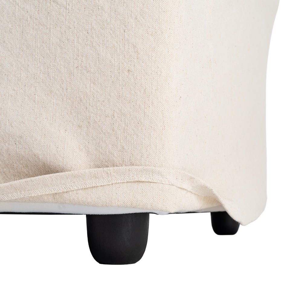 Fauteuil Beige Lin Coton Ixia 115cm – Image 9