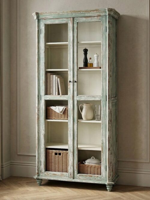 Vitrine Bois Recyclé Pin Ixia 101cm