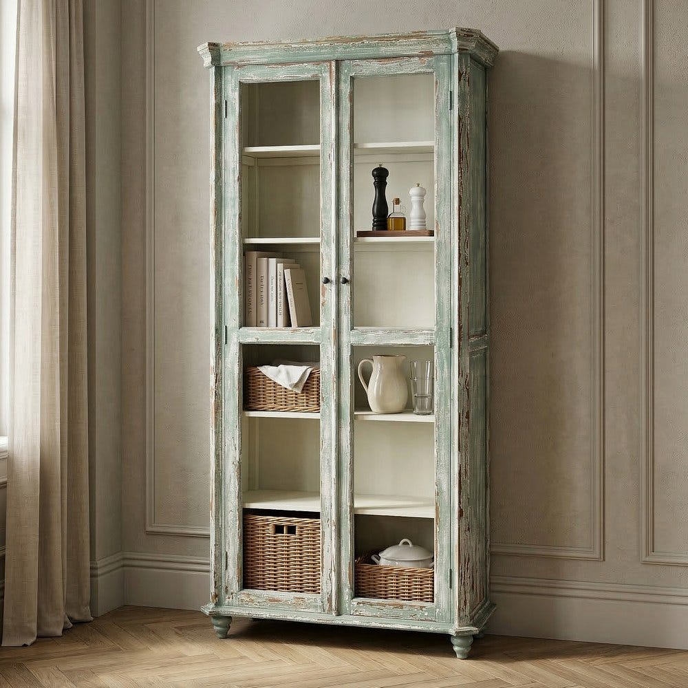 Vitrine Bois Recyclé Pin Ixia 101cm