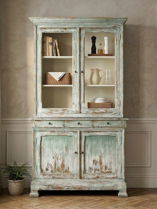 Vaisselier Vert Bois Recyclé Ixia 218cm
