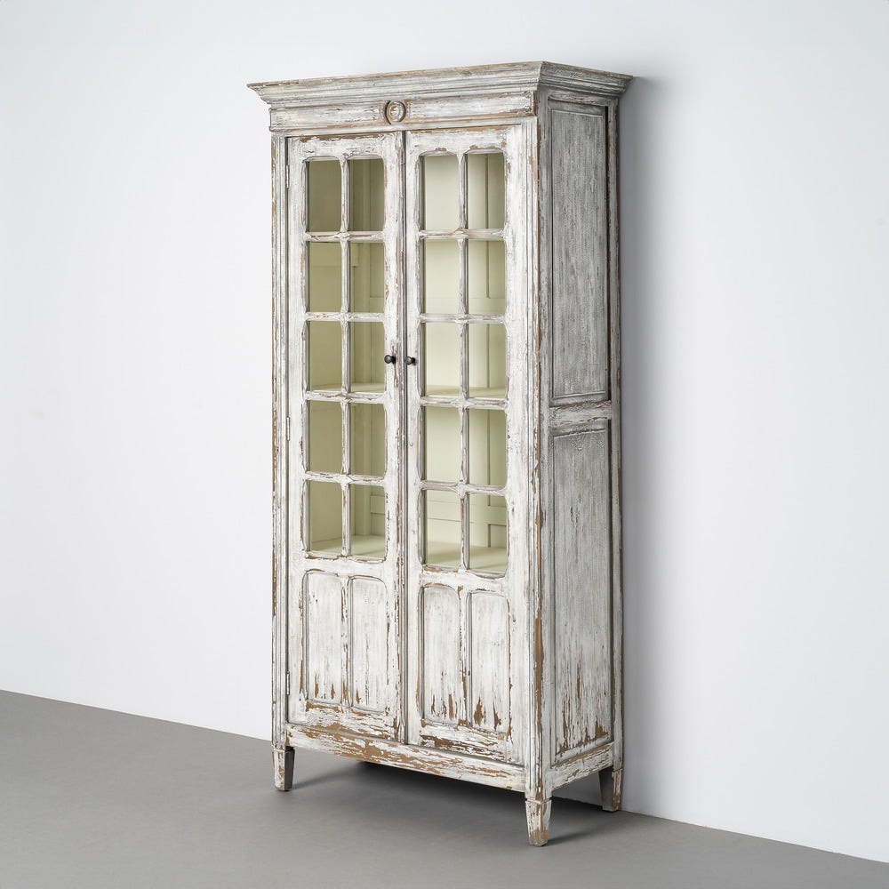 Vitrine Blanche Bois De Pin Recyclé Ixia 201,5cm – Image 10