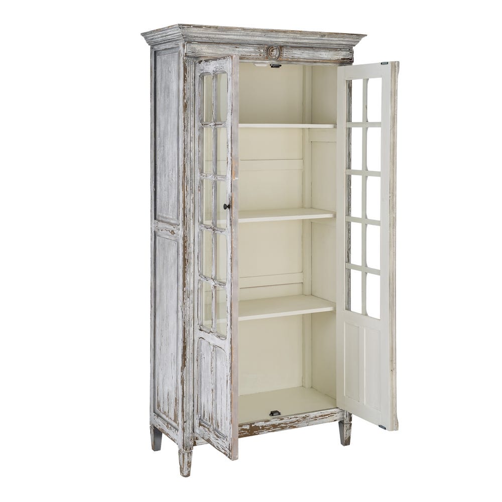 Vitrine Blanche Bois De Pin Recyclé Ixia 201,5cm – Image 2