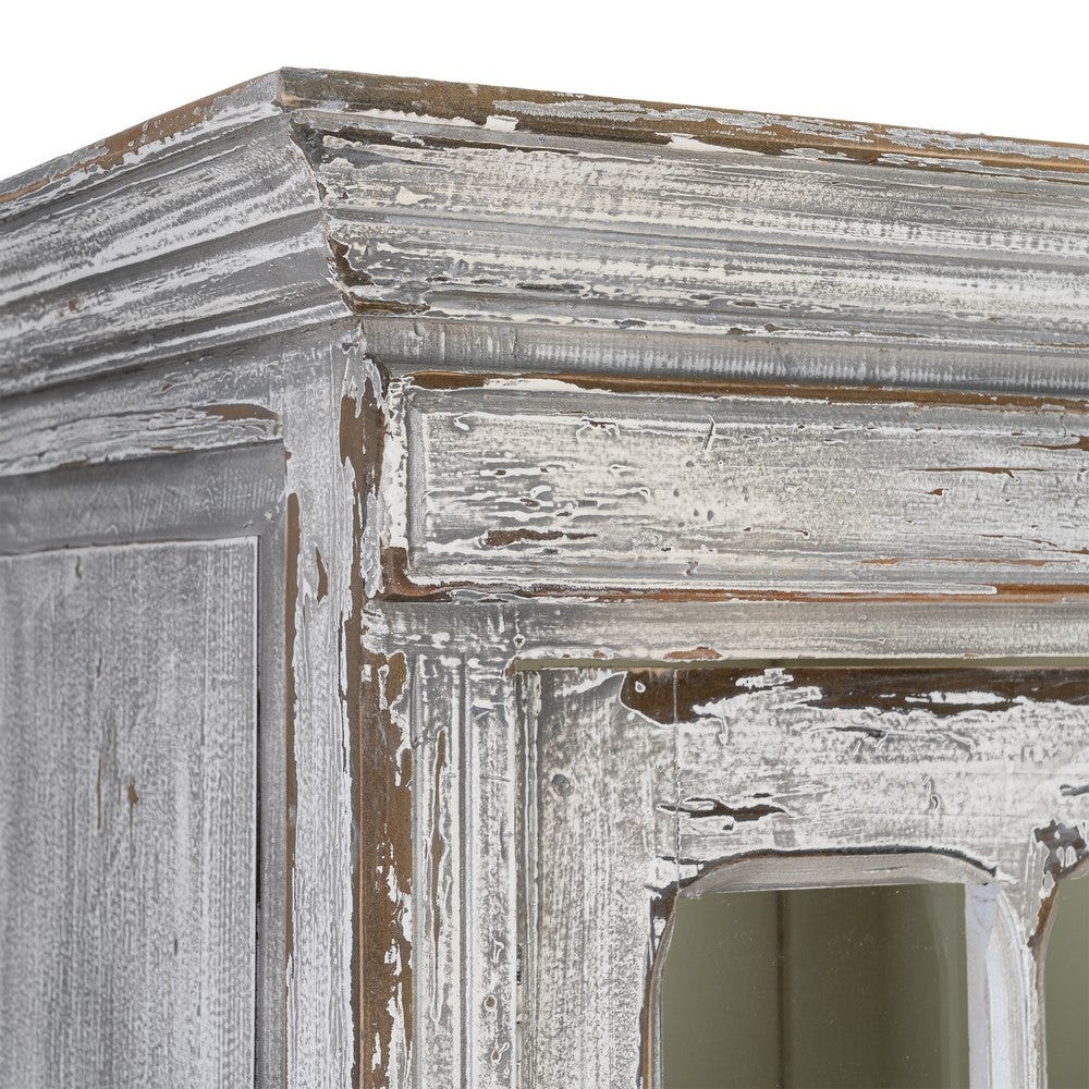 Vitrine Blanche Bois De Pin Recyclé Ixia 201,5cm – Image 4