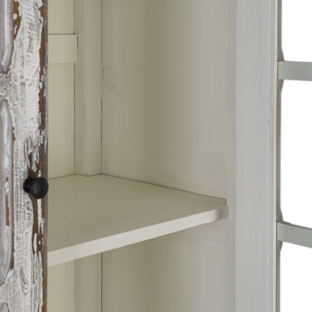 Vitrine Blanche Bois De Pin Recyclé Ixia 201,5cm – Image 6