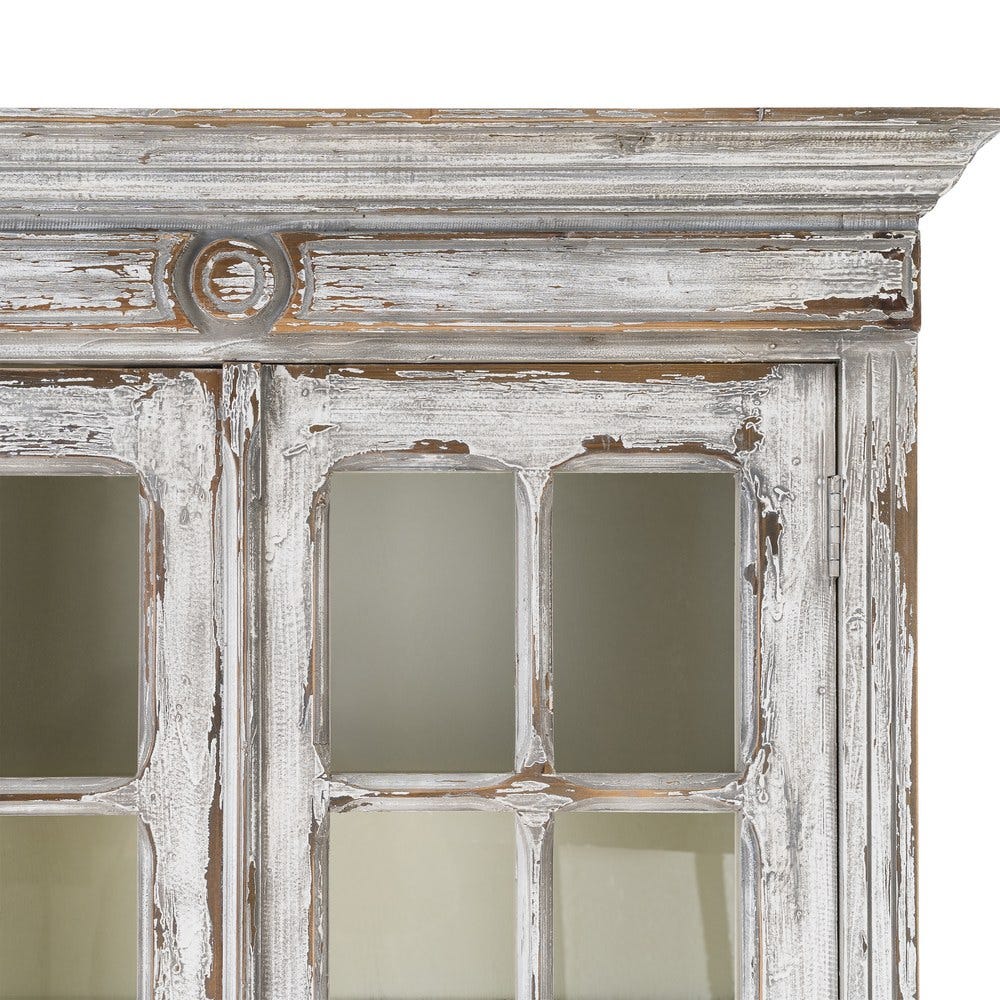 Vitrine Blanche Bois De Pin Recyclé Ixia 201,5cm – Image 7