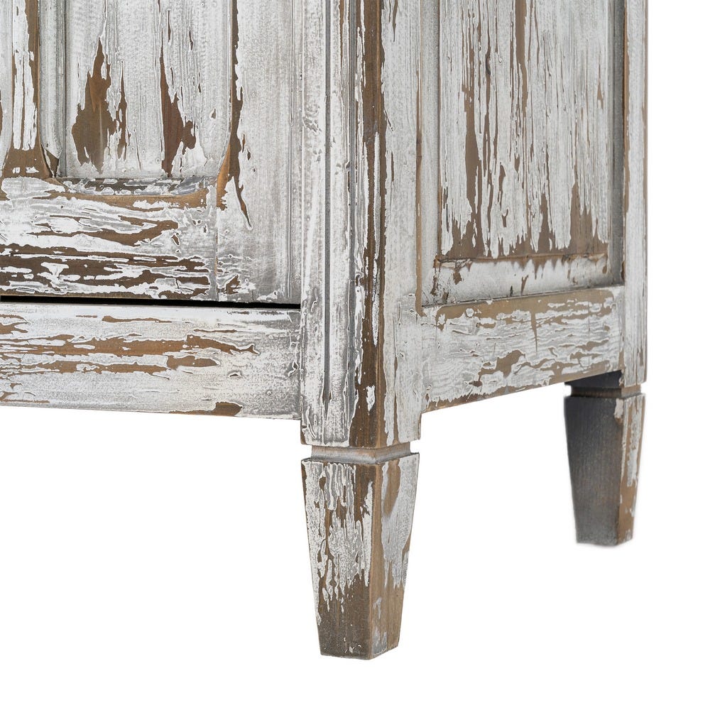 Vitrine Blanche Bois De Pin Recyclé Ixia 201,5cm – Image 9