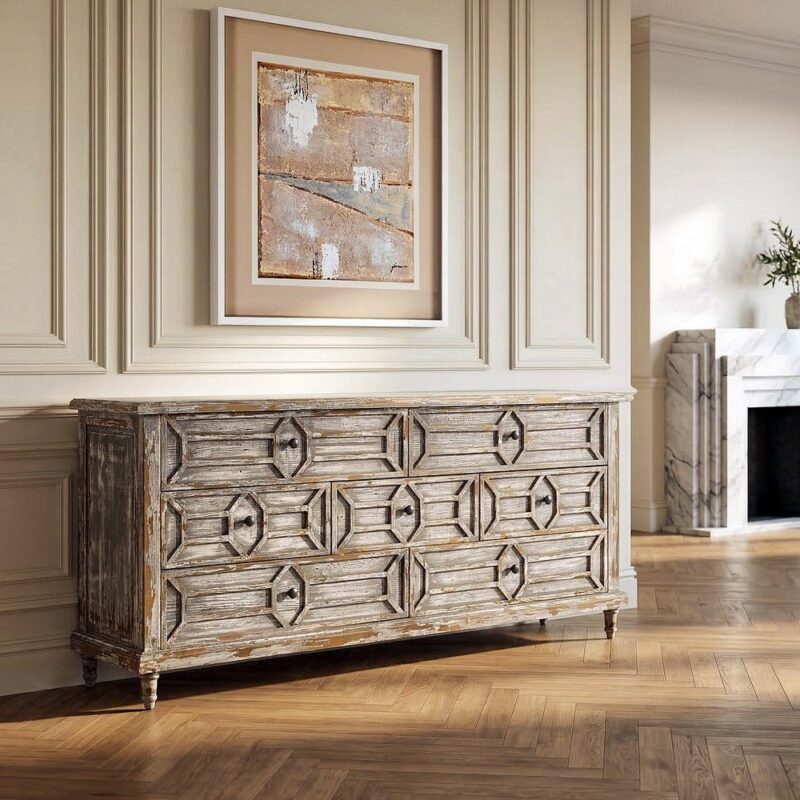 Buffet Bois Recyclé Gris Ixia 180cm