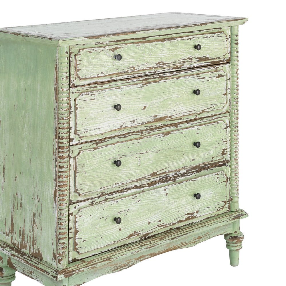 Commode Verte Bois Recyclé Ixia 95cm – Image 3