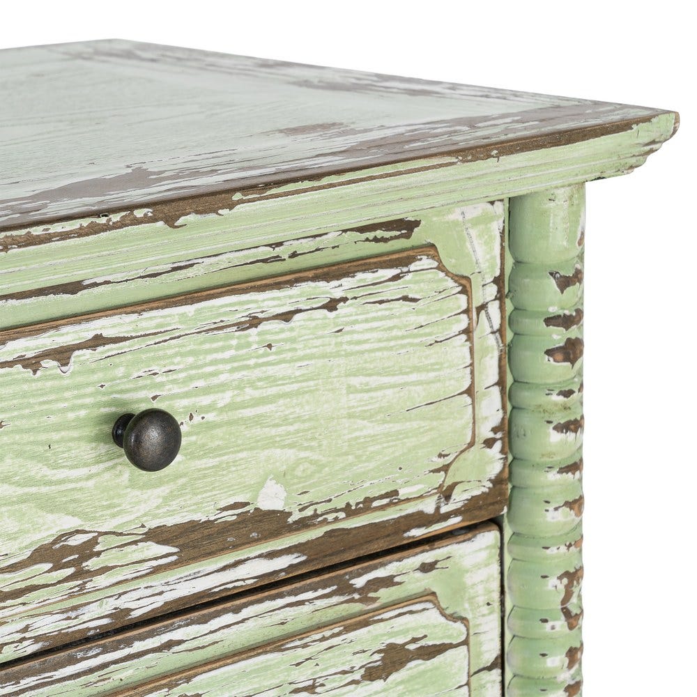 Commode Verte Bois Recyclé Ixia 95cm – Image 6