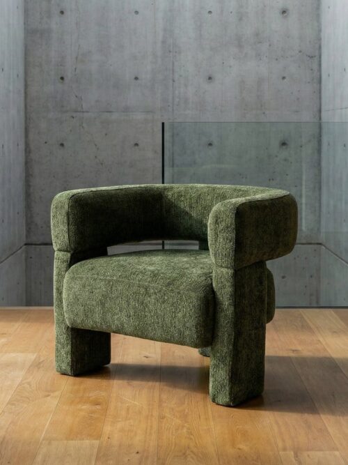 Fauteuil Vert Tissu Polyester Ixia 81cm