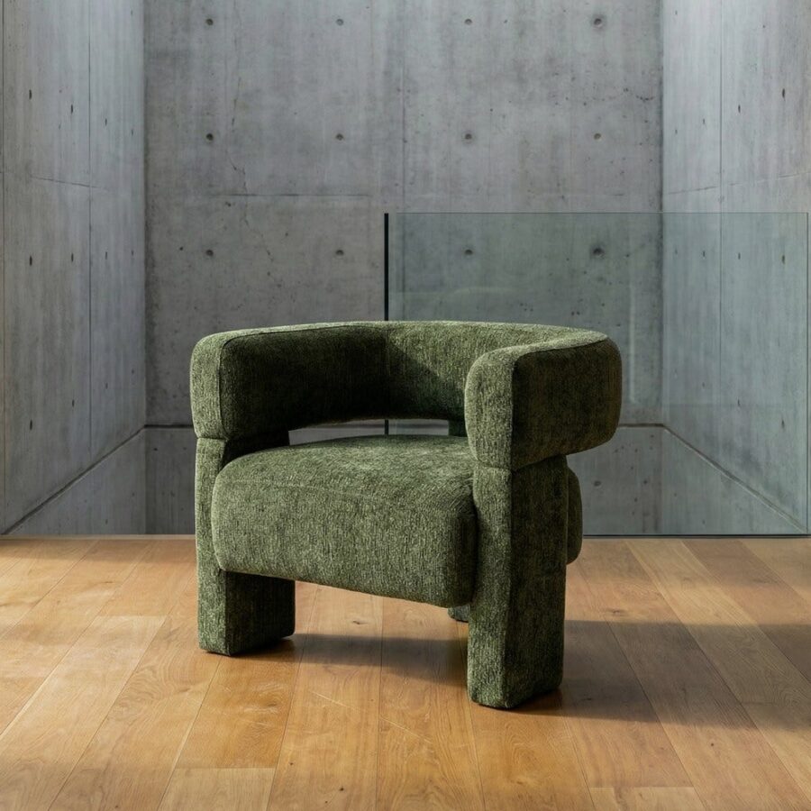 Fauteuil Vert Tissu Polyester Ixia 81cm