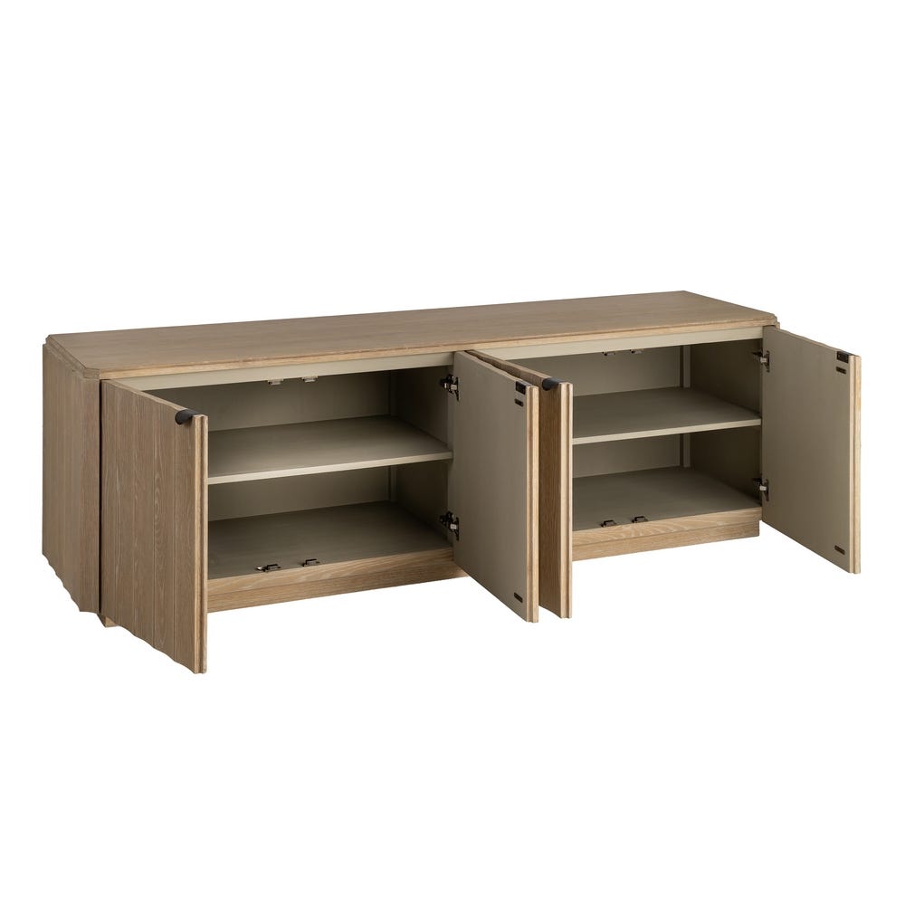 Buffet Naturel Bois De Chêne 208cm – Image 2