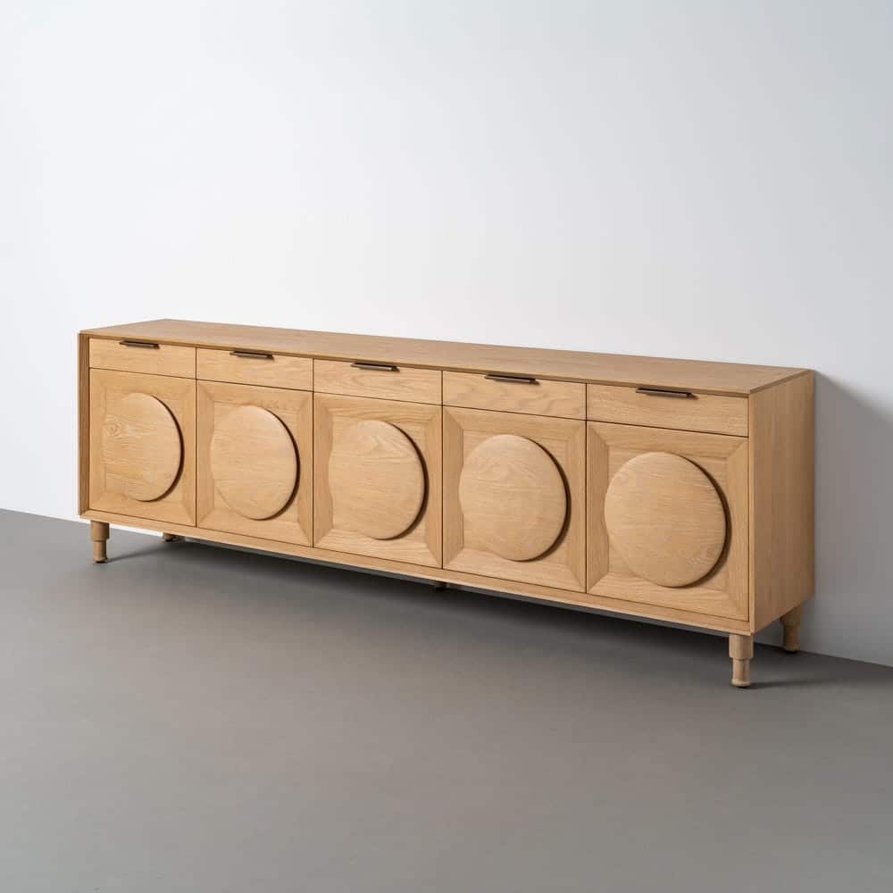 Buffet Naturel Bois De Chêne Ixia 240cm – Image 11