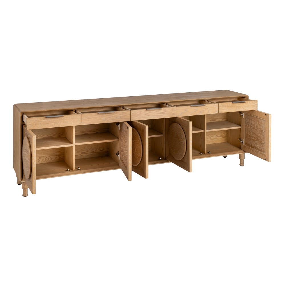 Buffet Naturel Bois De Chêne Ixia 240cm – Image 2