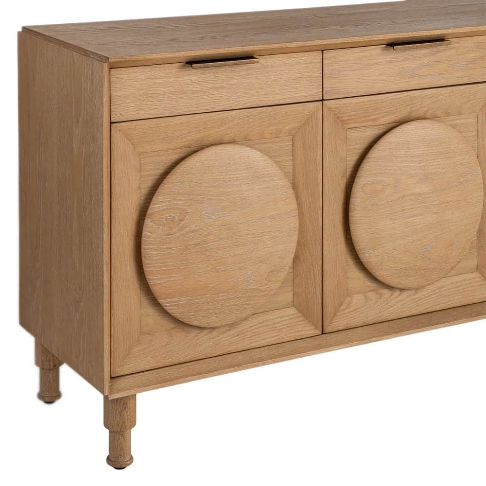 Buffet Naturel Bois De Chêne Ixia 240cm – Image 4