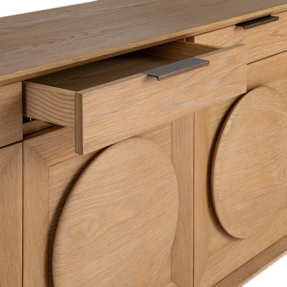 Buffet Naturel Bois De Chêne Ixia 240cm – Image 6