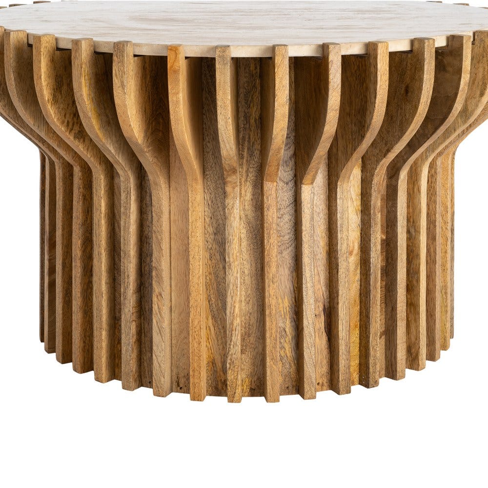 Table Basse Ronde Bois Et Marbre Ixia 78.5cm – Image 6