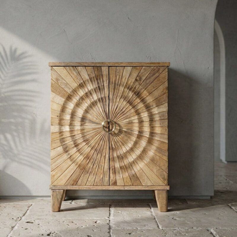 Armoire Naturelle Bois De Manguier Ixia 92cm