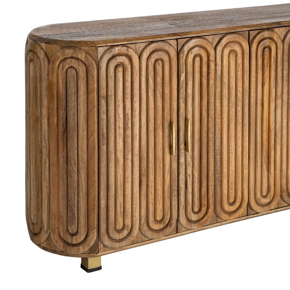Buffet Bois De Manguier Trois Portes Ixia 152cm – Image 4