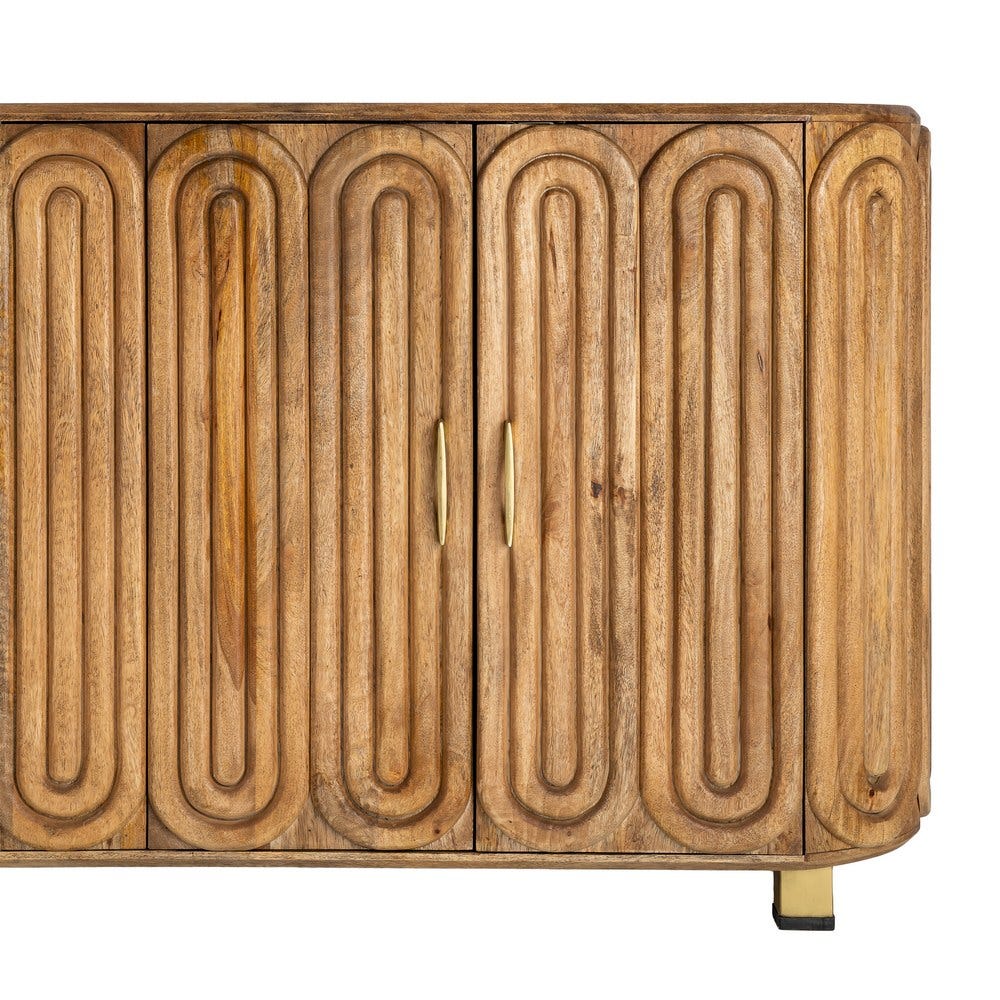Buffet Bois De Manguier Trois Portes Ixia 152cm – Image 8