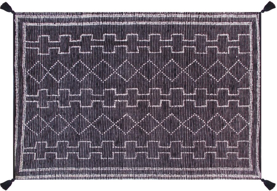 Tapis Gimie Charbon/Ivoire Polyester