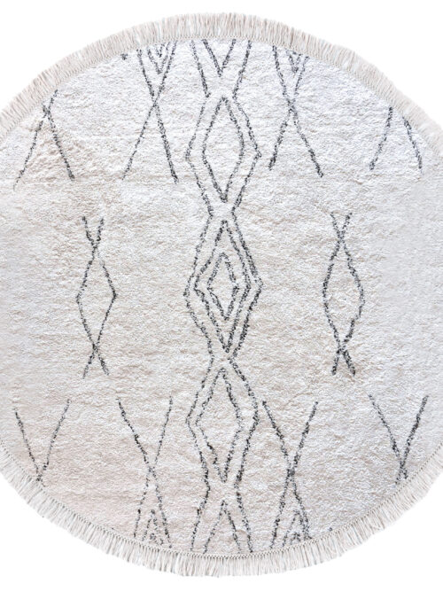 Tapis Crimble Ivoire/Charbon Coton