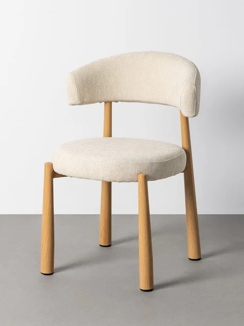 Chaise tissu blanc cassé Ixia 56 cm