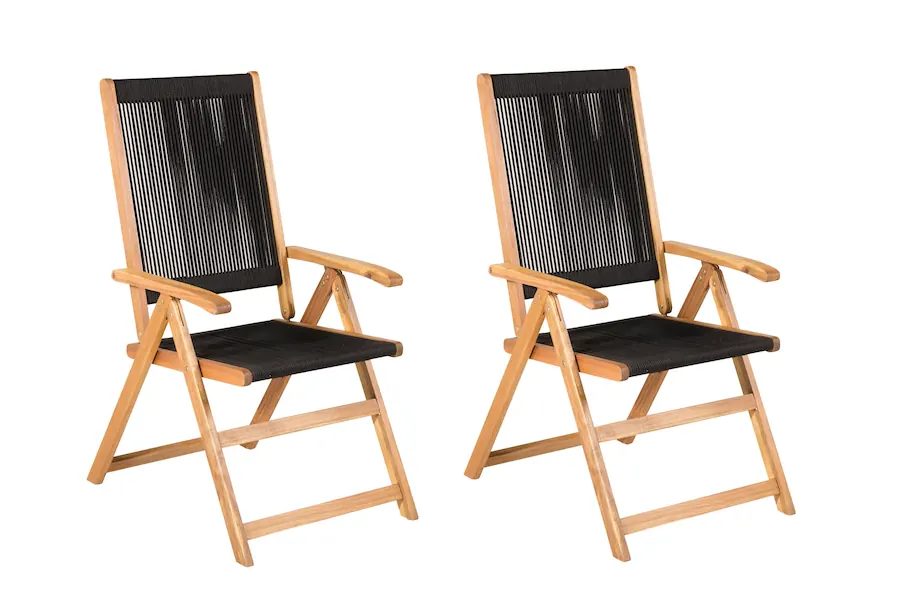 Assise et dossier en corde noire tressée de la chaise