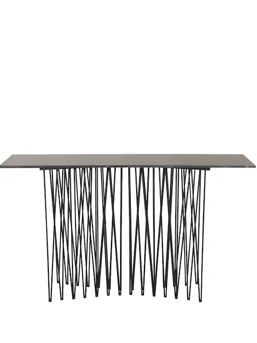 Console fibrociment et acier noir Furniture Fashion 130 cm