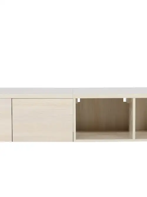 Meuble TV MDF finition blanchie Venture Home 180 cm