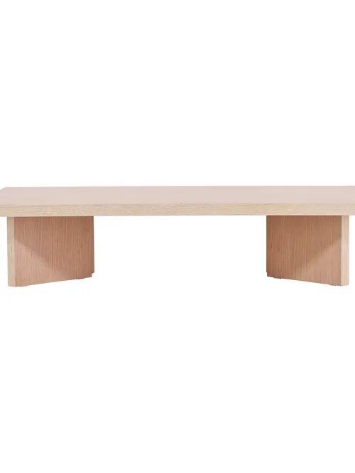 Table basse rectangulaire naturelle 140x80 cm Bassholmen