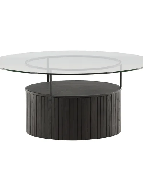 Table basse ronde en verre 90 cm Bovall