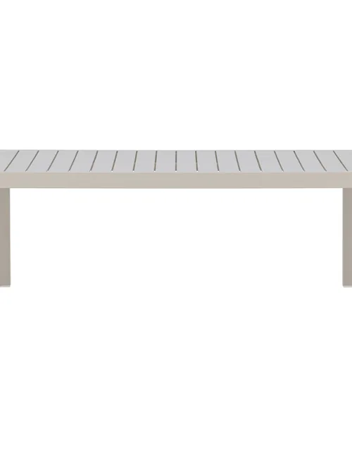 Table basse extérieur rectangulaire en aluminium 120x70 cm Copacabana
