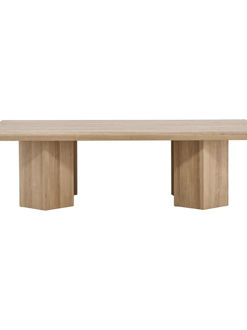 Table basse rectangulaire naturelle plaqué bois 140x80 cm Lillehammer