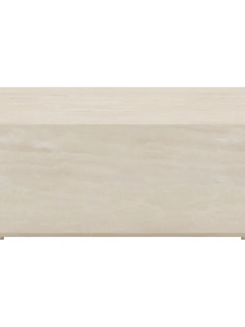 Table basse extérieur carrée beige en aluminium effet travertin 80x80 cm Lissabon