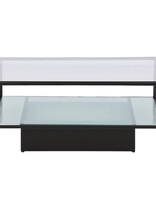 Table basse carrée en verre 90x90 cm Maglehem
