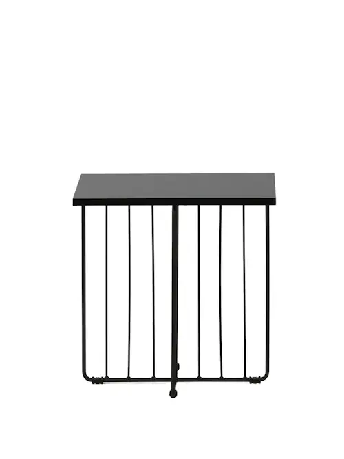 Table d'appoint carrée noire Venture Home 40 cm