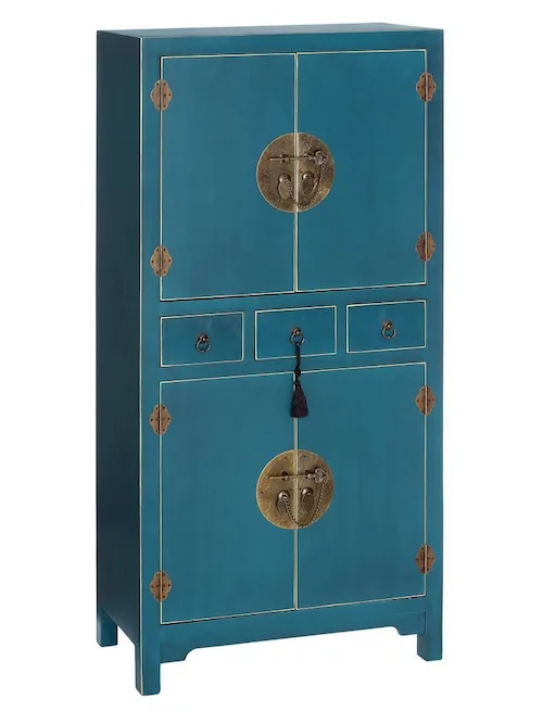 Buffet Bleu Pétrole Liserés Dorés Ixia 131cm