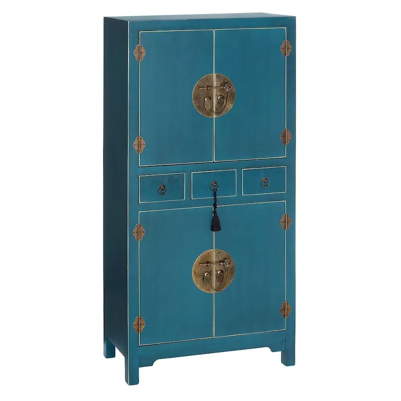 Buffet Bleu Pétrole Liserés Dorés Ixia 131cm