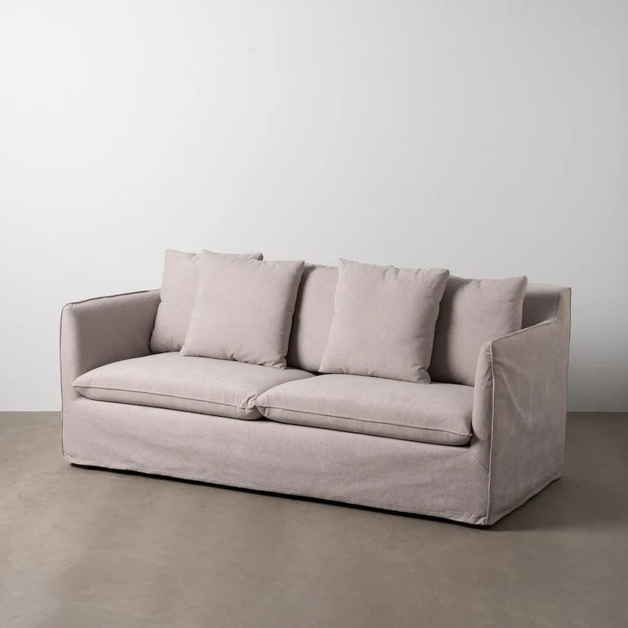 Canapé Taupe Étoffe Ixia 197 cm