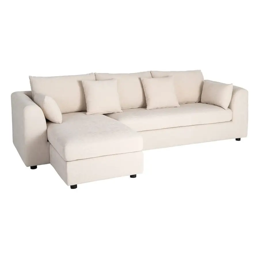 Chaise Longue Canapé Gauche/Droite Ixia 260 cm - crème, vue sur fond blanc