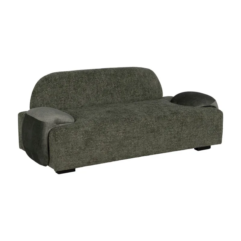 Canapé Vert Tissu Chiné Ixia 180 cm