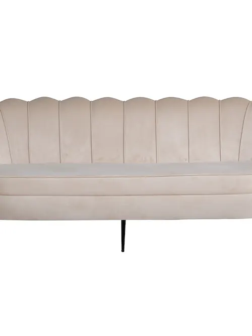 Canapé dossier coquillage pieds acier Venture Home 180 cm