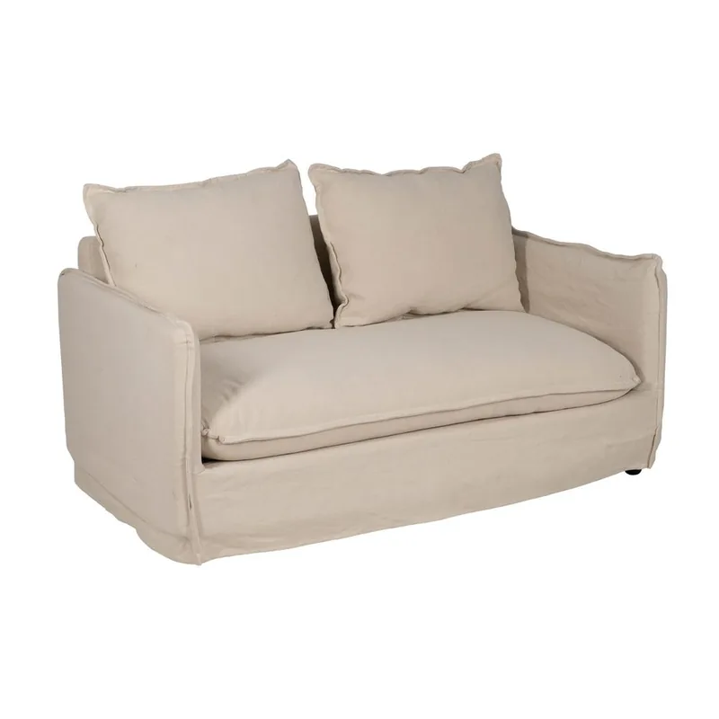 Canapé Housse Lin et Coton Ixia 160 ou 200 cm