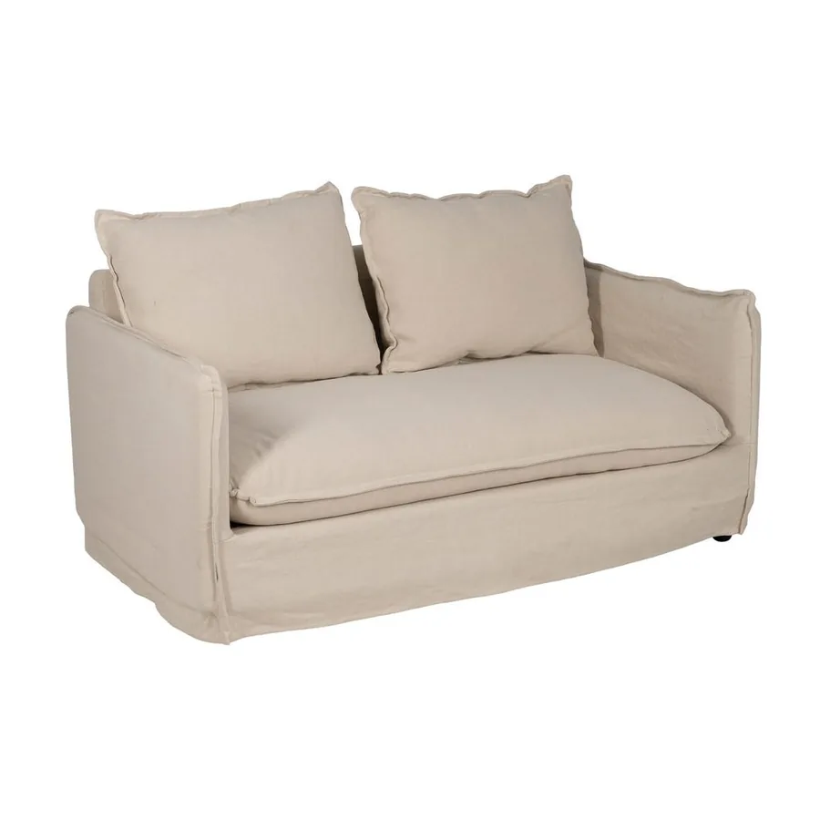 Canapé Housse Lin et Coton Ixia 160 ou 200 cm