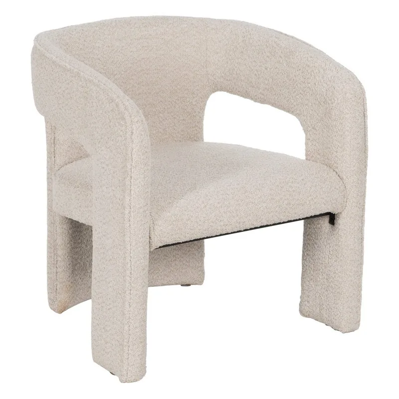 Chaise Beige Bouclette Ixia 69 cm