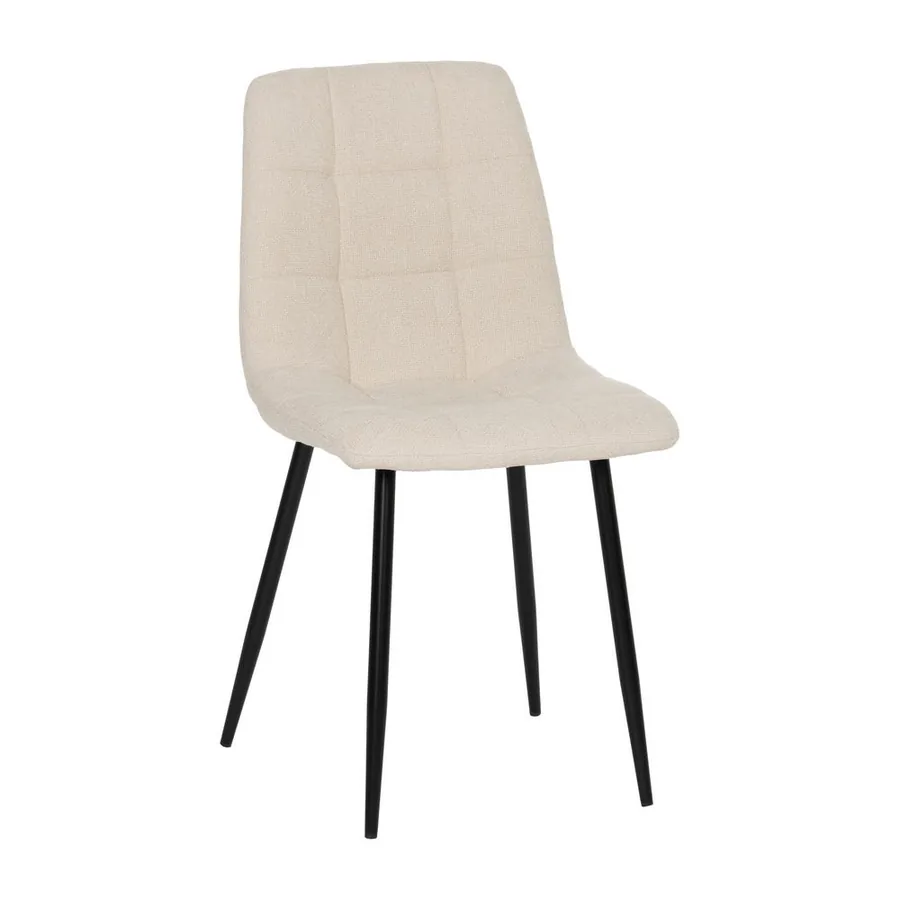 Lot de 4 : Chaise Capitonnée Tissu Chiné Ixia 89 cm