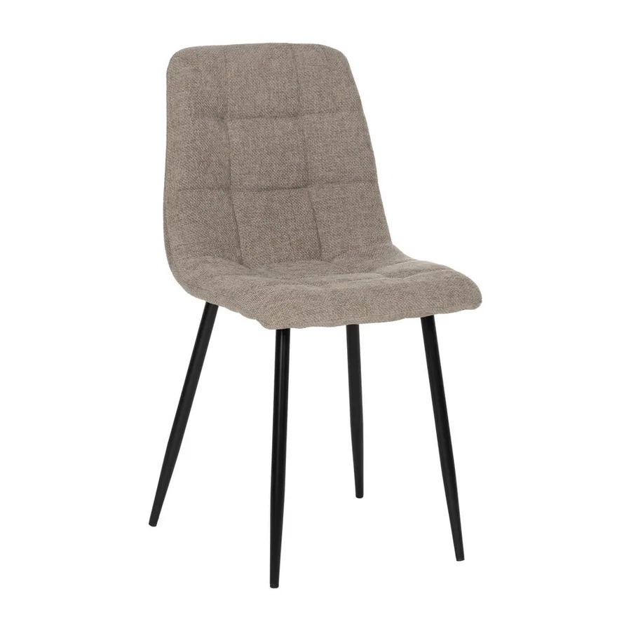 Lot de 4 : Chaise Capitonnée Tissu Chiné Ixia 89 cm
