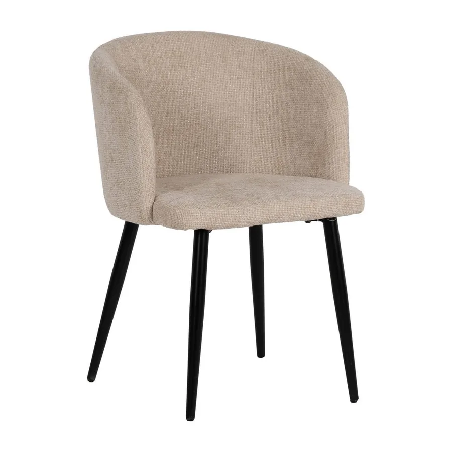 Lot de 2 : Chaise Tissu-Métal Ixia 53 cm